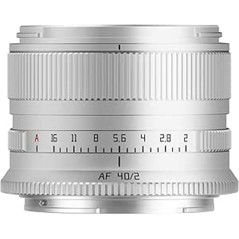 TTARTISAN AF 40mm F2 fotoaparato objektyvas Sidabrinė versija Viso kadro automatinio fokusavimo objektyvas Lengvas dizainas (skirtas Nikon Z)