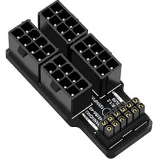 NFHK 12VHPWR ATX3.0 PCI-E 5.0 maitinimo modulinis adapteris su keturiais ATX 8P žemyn 90 laipsnių kampu, skirtas 4080 5090TI 16Pin 12+4P vaizdo plokštei