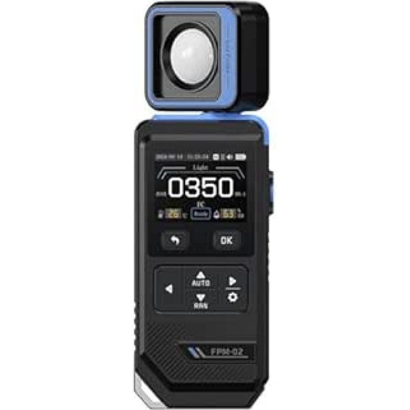 Belichtungsmesser, FPM-02 Hochpräziser Beleuchtungsstärketester Luxmeter Home Light Meter Professionelles Helligkeits-Thermohygrometer