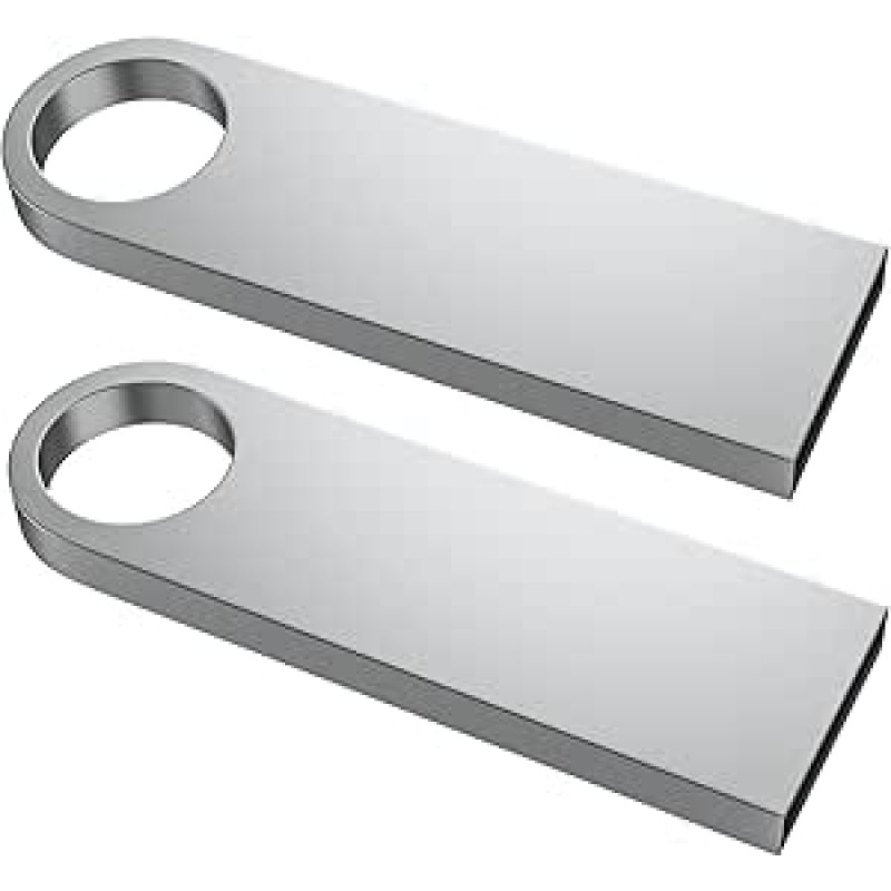 USB atmintinė 128 GB, 2 vnt., ABLAZE mini atmintinės, atsparios vandeniui, 128 GB USB atmintinės, metalinės, 2 vnt., skirtos nešiojamajam kompiuteriui, kompiuteriui, televizoriui, automobiliui