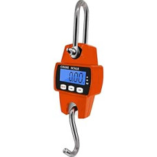 Digitale Kranwaage, 300 kg, robuste Hakenwaage, Industriekranwaage, Grammwaage, Edelstahl-Kranwaage, hohe Präzision(Color:Orange)