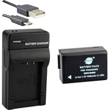 DSTE DMW-BMB9 ličio jonų akumuliatorius ir mikro USB įkroviklis, skirtas 