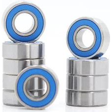 MR115RS Bearings ABEC-3 (Pack of 10) 5x11x4mm Miniature MR115-2RS Bearings Blue Sealed MR115 2RS Bearing