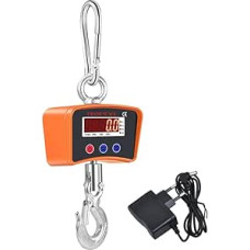 Digitale Hängewaage 2200 lbs/1000 kg, wiederaufladbar mit LED-Anzeige, Tara- und Haltefunktion, Einheitenwechsel (kg/lbs/Newton), für industrielle und landwirtschaftliche Anwendungen