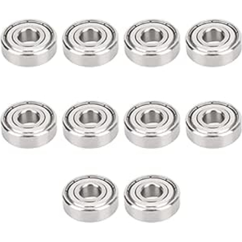 Edelstahl-Ersatzlagersatz S6201ZZ, 32 x 10 x 10 mm, für Miniaturmaschinenteile, für verschiedene industrielle Anwendungen