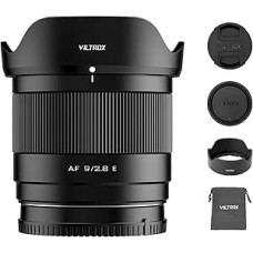 VILTROX AF 9 mm F2.8 Air APS-C Lens for Sony E-Mount, 113.8° Ultra Wide Angle STM Prime Autofocus Portrait Lens Compatible with Sony E-Mount a7IV, a7RV, a9II, a7CII, ZVE1, A1, a6700, a6400, a7iii