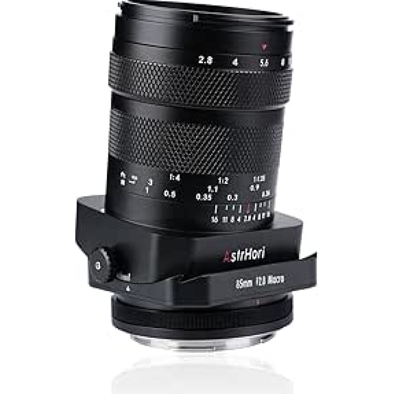 AstrHori 85 mm F2.8 Macro & Tilt & Medium Tele Rankinis 3-in-1 pilno formato vabzdžių portreto objektyvas Leica/Panasonic/Sigma L montavimo beveidrodiniams fotoaparatams FP,S5,S1,S1R,S1H,SL,TL,TL2 ir kt.