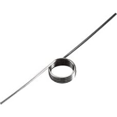 Nerūdijančio plieno sukimo spyruoklės, 10 dalių, vielos skersmuo 0,5 mm, išorinis skersmuo 7 mm, spyruoklinis plienas, mechaninis kampas 90°, 0,5 x 7 mm - 6 posūkiai - 90° (0,5 x 7 mm - 6 posūkiai - 180°)