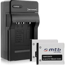 2 akumuliatoriai + įkroviklis (automobilinis, tinklo), skirti Medion/Rollei/Tevion/Traveller... - Žiūrėti sąrašą