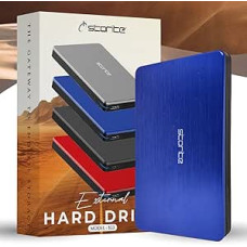 Storite External Hard Drive, 1TB USB 3.0 Lightweight Backup and Storage Hard Drive, Portable Gaming Hard Drive, Extended Storage HDD for Games, Laptop, PC, Mac, Desktop (Blue)