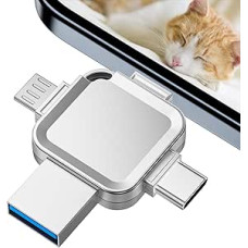 USB Stick 128 GB, USB Stick for iPhone for i0S/pad/OTG Android/PC. Memory Stick for iPhone Used to Free Up Space on the Phone. No App Required