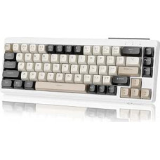 ZIYOU LANG ×FREEWOLF M68 TKL belaidė žaidimų klaviatūra, 3 režimų kompaktiška membraninė klaviatūra 2,4 GHz/BT5.1/USB-C, 19 klavišų su apsauga nuo vaiduoklių, 