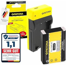 PATONA baterija NP-95 1600 mAh su plonu USB-C įkrovikliu, suderinama su 