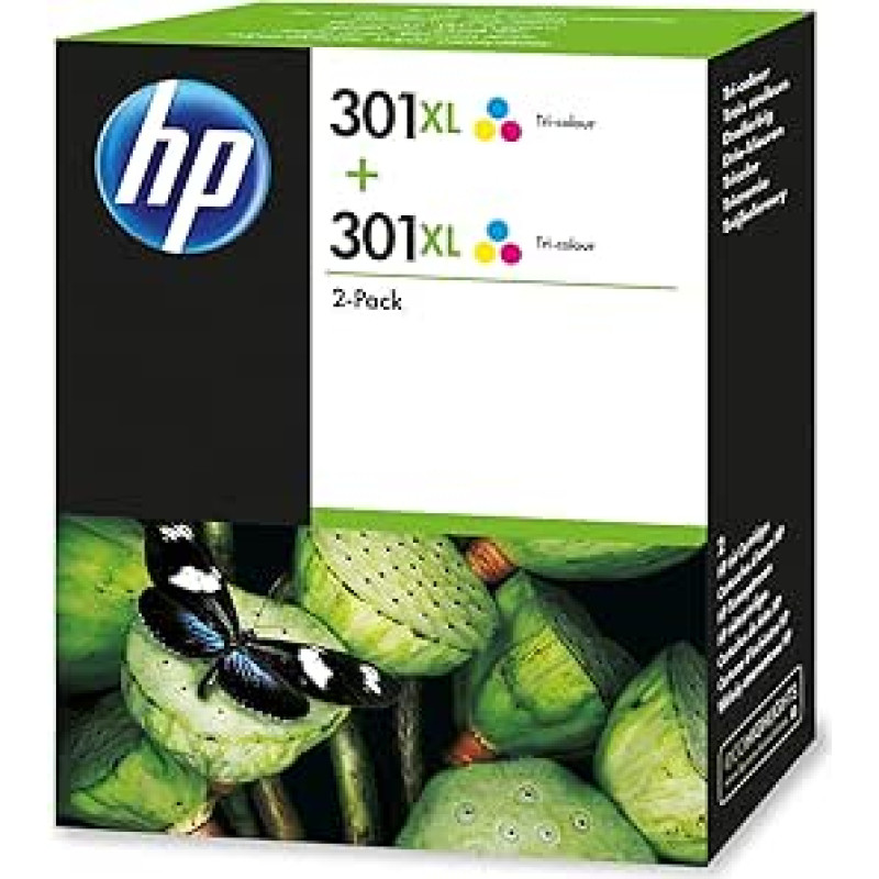 254334 - HP 301XL (išeiga: 330 puslapių) žydros, purpurinės ir geltonos spalvų rašalo kasetė