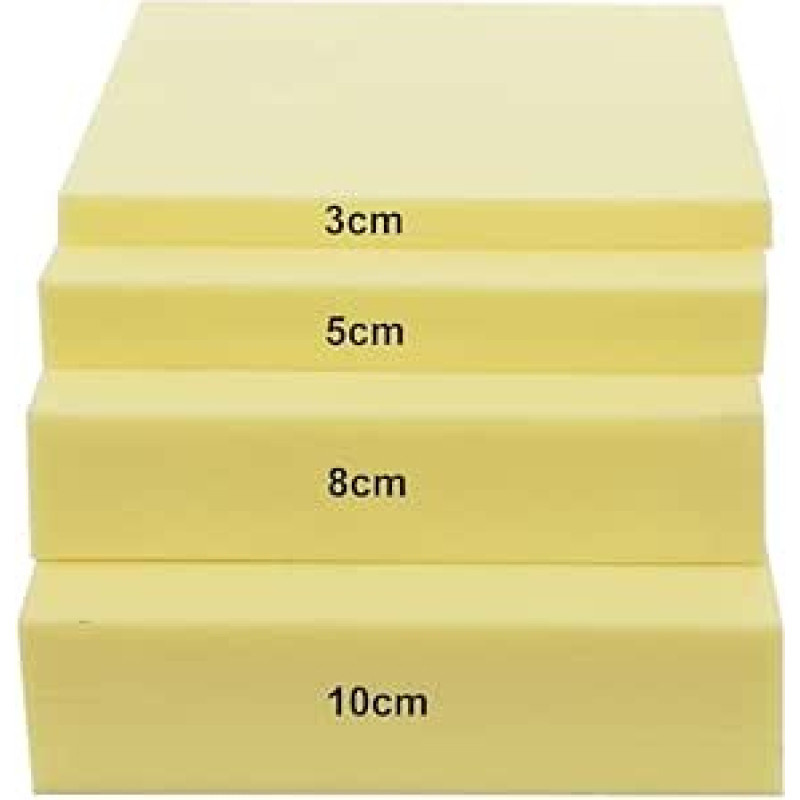 Hochdichtes Schaumstoff-Ersatzkissen für Bank, extra lang, 60/150/180/200 cm, Polsterschaumpolsterung für Bodenmatratze und Sitzkissen