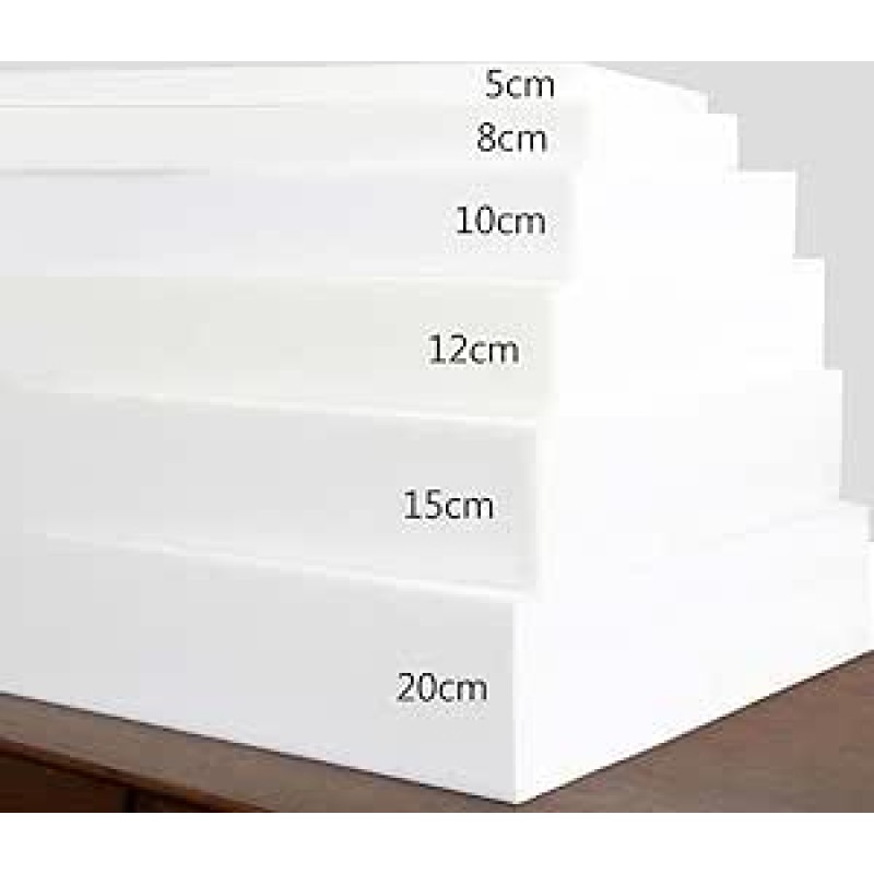 Ersatz-Schaumstoffkissen für Polstermöbel, 3/5/8 cm dicke Schaumstoffpolsterung, hochdichter Schaumstoffboden, 45 x 45 cm