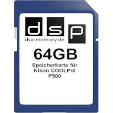 64 GB atminties kortelė, skirta Nikon Coolpix P500