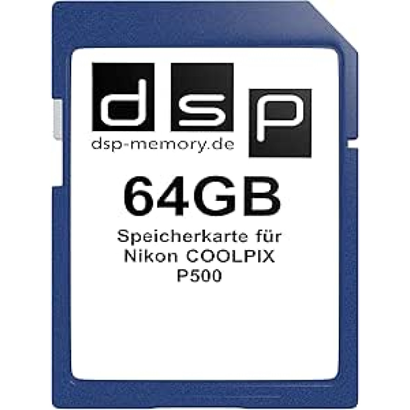 64 GB atminties kortelė, skirta Nikon Coolpix P500