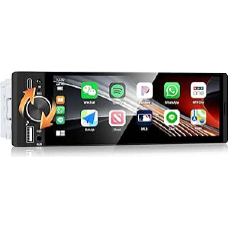 CAMECHO 6,28 colių HD jutiklinio ekrano automobilinis radijas su belaidžiu 