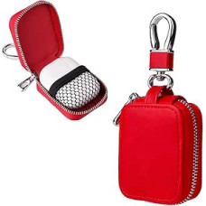 Headphones Case, Small Headphones Case, Portability Case, Earphone Cover, Hard Case, Protective Case, Headphone Storage, Protection, Universal Case for Airpods Red