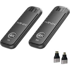 MINIX H4K Wireless HDMI Transmitter & Receiver 4K Decode 1080P@60Hz Plug & Play Dual-Band 5G+2.4G HDMI Extender 50m (164ft) Low Latency for Business Use, Streaming & Home Theatre Laptop/PC/TV