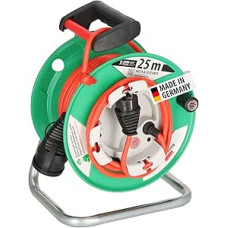 Brennenstuhl Garant G IP44 Gartenkabeltrommel (Kabeltrommel für Rasenmäher mit 23+2m Kabel in rot, Spezialkunststoff, vorübergehende und zeitlich begrenzte Verwendung im Freien, Made in Germany)