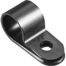 TOP-VIGOR Kabelklemmen, Nylon, R-Typ, 12,7 mm, Kunststoff-Kabelklemmen-Sortiment, Befestigungs-Set, Kunststoff-Drahtklemmen-Clips für elektrische Kabel, Draht, Leitung, Kabelmanagement, schwarz, CC-3