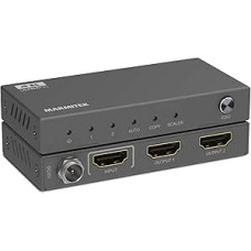HDMI Splitter 4K 60Hz Marmitek Split 612 Pro - HDMI Splitter for Two Displays Simultaneously - HDR, 4:4:4 Chroma, 18 Gbps, EDID Switch, HDCP 2.2 - Ultra HD - 3840 x 2160