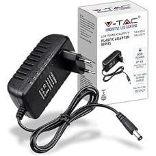 V-TAC Power Supply Adapter 12 V 30 W 2.5 A for Cameras, LED Strips, Modem - Transformer 12 V - Power Adapter for Screens and Electronic Devices - Input AC 100-240 V - Euro Plug