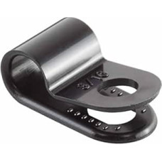 100 vnt. juodos spalvos nailono P klipai 5,0 mm skersmens plastikiniai kabeliniai klipai Plastikiniai klipai