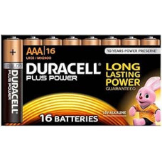 Duracell MN2400 Plus Power šarminės AAA dydžio baterijos, 16 baterijų