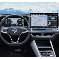 9H ekrano apsauga VW Tiguan III 2024-2025 15 colių navigacijai ir 10,25 colių skaitmeniniam prietaisų skydui Universali VW Ti-guan MK 3 15 colių + 10,25 colių ekrano apsauga su grūdinto stiklo apsauga nuo įbrėžimų