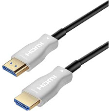 PremiumCord 4K Optical Active Ultra High Speed HDMI 2.0 Fiber Optic Cable M/M, 18 Gbps, Compatible with 4K@60Hz Video, 3D, Edid, ARC, HDR, Dolby TrueHD, Gold Plated Connectors, 30 m