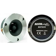 2 Super Tweeter MASTER AUDIO BST03/8 with 120 Watt RMS and 240 Watt Max 9.60 cm Diameter 99 dB 8 Ohm House with a Depth of Only 3.60 cm per Pair