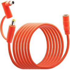 14AWG nuolatinės srovės 8 mm ilginimo kabelis, DC7909 saulės kolektorių maitinimo kabelis, saulės baterijų įkrovimo kabelis nuo moteriškos iki vyriškos lyties su DC8020 maitinimo šaltiniu, skirtas generatoriams, nešiojamiems maitinimo šaltiniams (2 m)