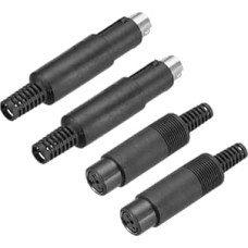 sourcing map S-Video 2 Pack DIN Mini 3 Pin Signal Transmission Mini DIN Plug for TV DVD Computer Player (PS/2 Male and Female)