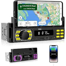 1 DIN automobilinis radijas su 