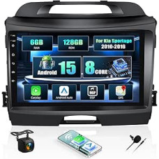CAMECHO 6+128G 8 branduolių 9 colių navigacijos automobilinis radijas 
