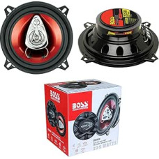Kit Set for Boss Audio Systems CH5530 2 x 13 cm 130 mm 5 Inch 3-Way Triaxial Speakers 115 Watt RMS 225 Watt Max Car Door and Flap Preparation Pair