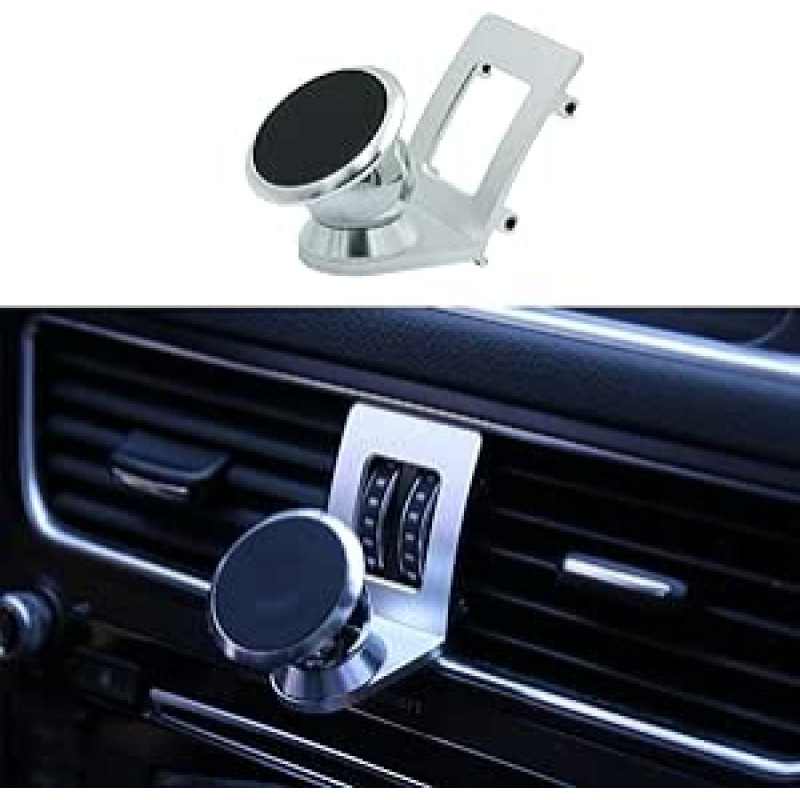 Magnetic Mobile Phone Holder Compatible with Audi Q5 8R and SQ5 Suitable for Smartphone and GPS with Car Mobile Phone Holder 360 Degree Adjustable View (Silver)