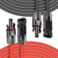 2 x 5m 4mm² (12AWG) 1500V Solar Cable Extension Cable Panel with Plug Waterproof IP68 for Solar Systems Photovoltaic Mounting