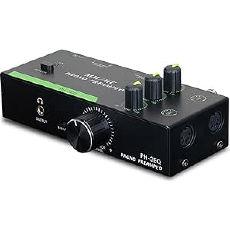 Foninis stiprintuvas, žemas stiprintuvas su XLR įvesties išvestimi, 3 juostų nustatymas, gramofonų stiprintuvas, palaiko MM MC kasetes (ES kištukas)