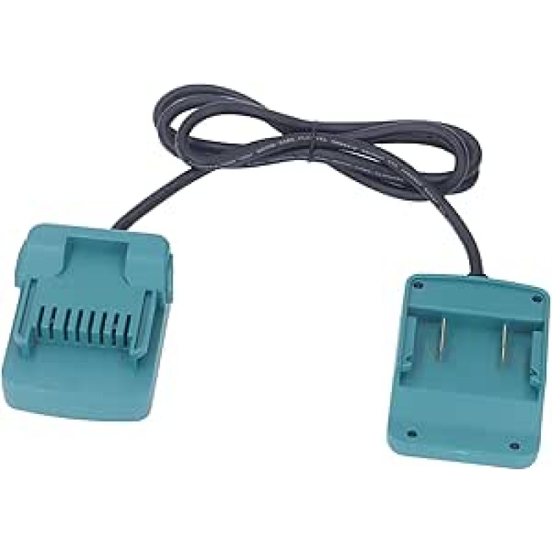 18 V ličio akumuliatoriaus adapterio prailginimo kabelis ABS 2 x 1,5 mm² akumuliatoriaus prailginimo kabelis su diržo spaustuku, skirtas 