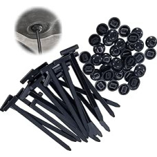 AIHOOM 50 vnt. nailoninių kabelių kaklaraiščių Plastikiniai universalūs automobilių remonto kaklaraiščiai, skirti automobilių remontui, tvirtinimui, be įrankių, atsparūs UV spinduliams, automobilio bamperio klipai (juodi)