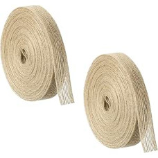 2 Rollen natürliches Sackleinenband | 10 Meter braune Rolle, 2 cm breiter Jute-Bast, für Bastelarbeiten, Hochzeitsdekoration, Weihnachtskränze und DIY-Nähprojekte, umweltfreundlich und vielseitig