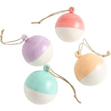 1815 Round Glaze Christmas Decorations (Set of 4)