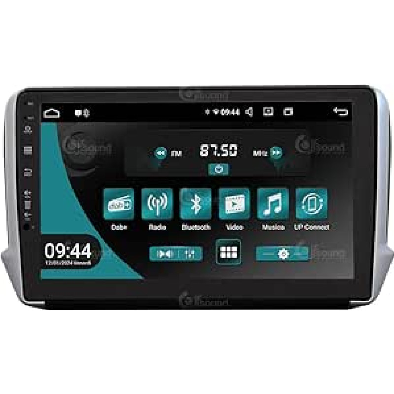 Automobilinis radijas Peugeot 208/2008 (2014-2018) Android GPS Bluetooth WiFi USB DAB+ jutiklinis ekranas 10 colių 8Core Carplay Android Car