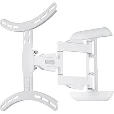 Hama TV Wall Mount Swivelling, Tilting, Extendable (TV Wall Mount 32-65 Inch, VESA 100 x 100 to VESA 400 x 400, up to 35 kg, with Fischer Dowels) White