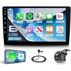 8 branduolių 6G + 128G Rimoody Android automobilinis radijas 2 DIN Carplay belaidis 9 colių jutiklinis ekranas automobilinis radijas su Android Car 360° panoraminio vaizdo navigacija GPS Mirror Link Bluetooth FM/RDS/EQ/AI DSP SWC atbuline eiga