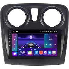 Android 14 Car Radio 9 Inch 8-Core 4+64GB for Dacia Sandero II 2012-2019 - Wireless CarPlay & Android Car, Bluetooth 5.0, GPS Navigation, HD Touchscreen 1280 x 720
